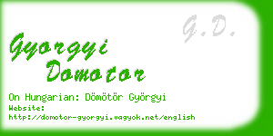 gyorgyi domotor business card